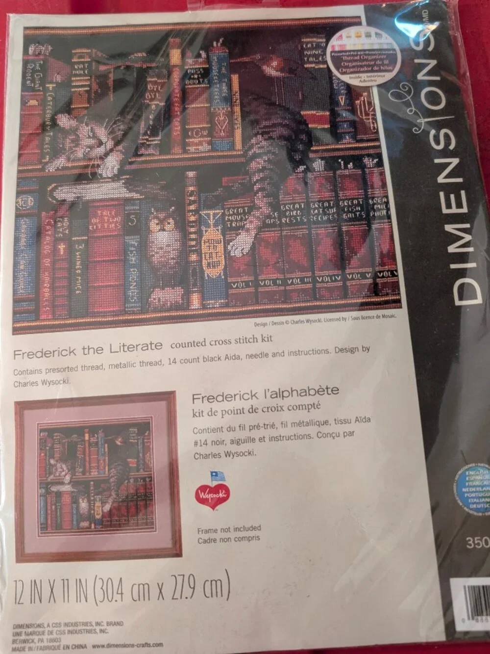 Dimensions Frederick The Literate Cross Stitch BNIP Charles Wysocki - 1269